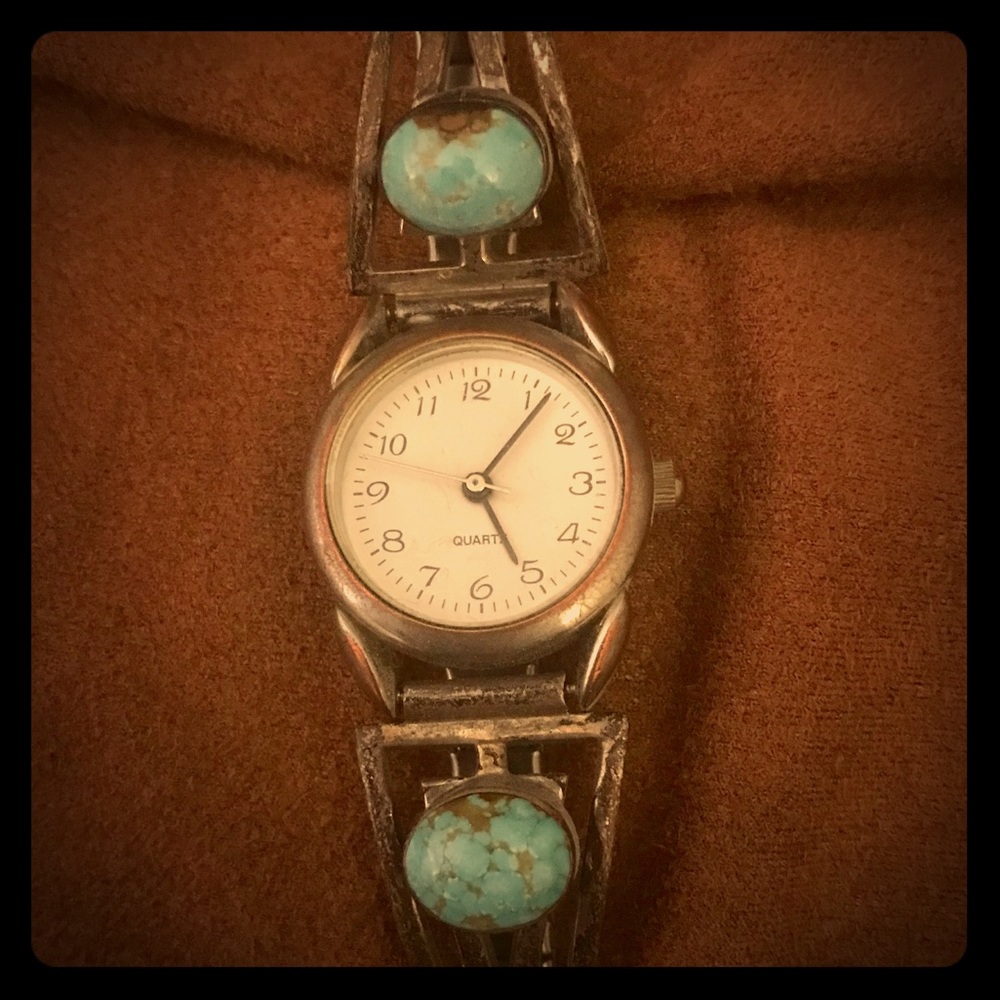 Turquoise Navajo Watch- 925 silver